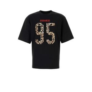 Dsquared Men Black Cotton Oversize T-Shirt